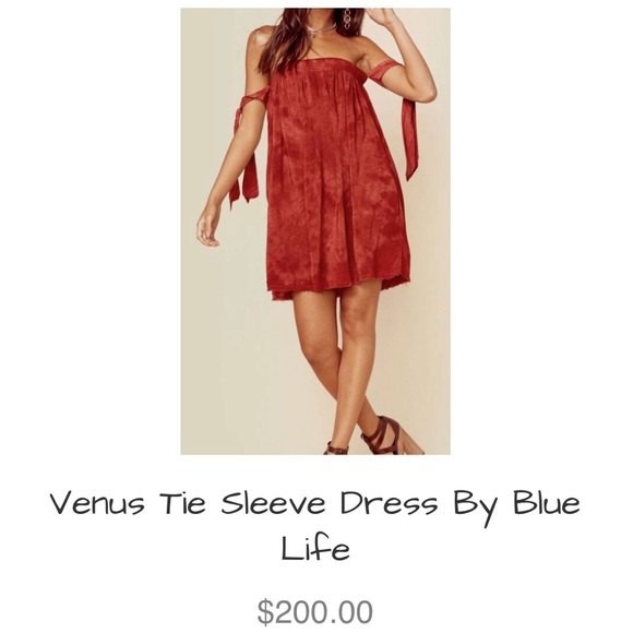 Rust Tie Dye dress by Blue Life - Picture 2 of 3